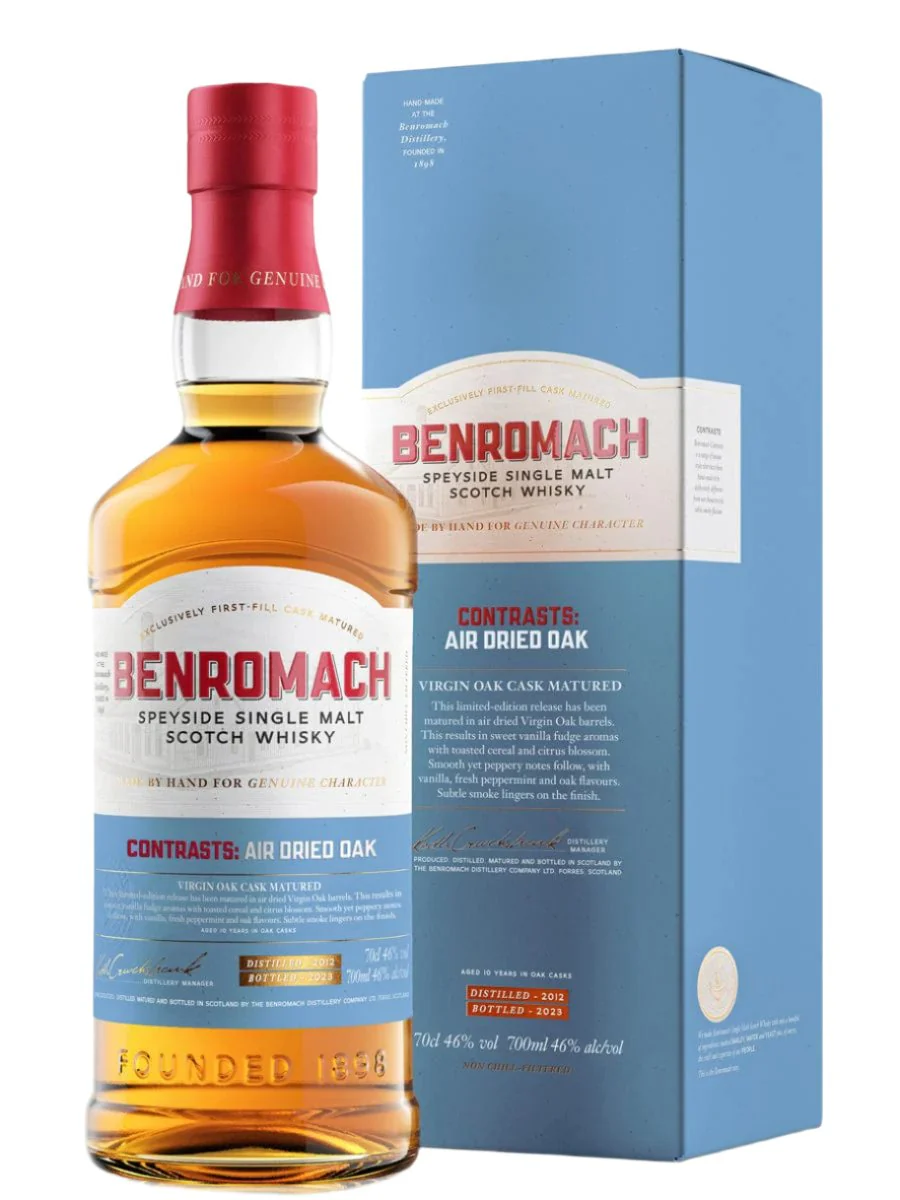 Benromach Contrasts Air Dried Oak 10 Year Old Scotch Whisky 70cl