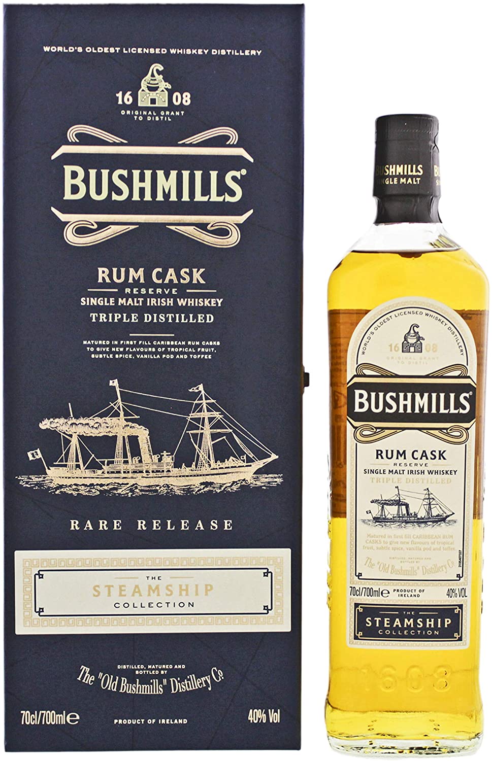 Bushmills The Steamship Collection Rum Cask Reserve Irish Whiskey 70cl