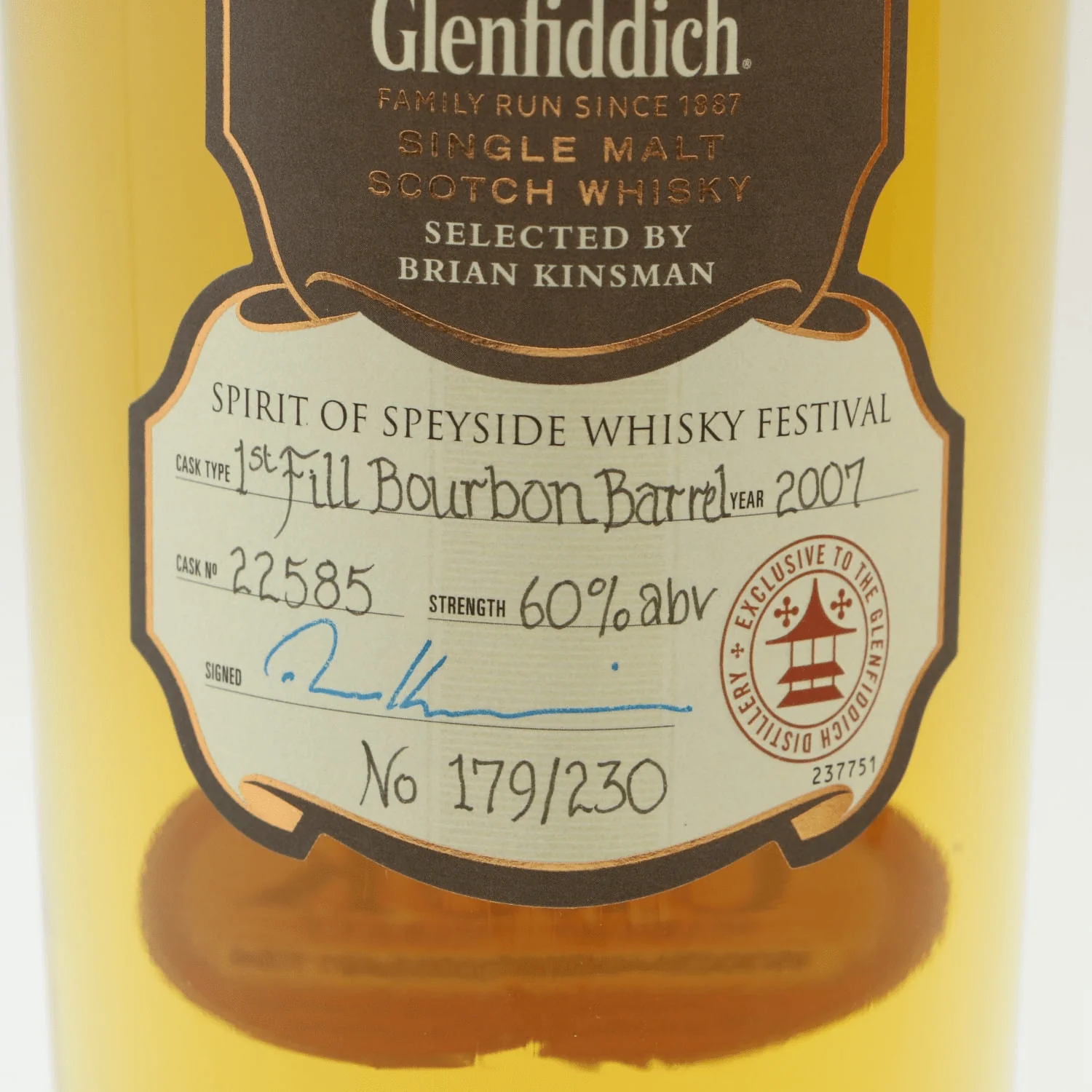 Glenfiddich 2007 Distillery Exclusive Spirit Of Speyside Festival 70cl - Image 3