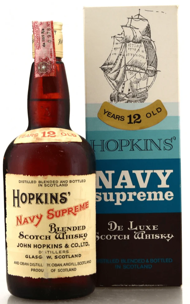 Hopkins' Navy Supreme 12 Year Old Bot. 1970s 75cl