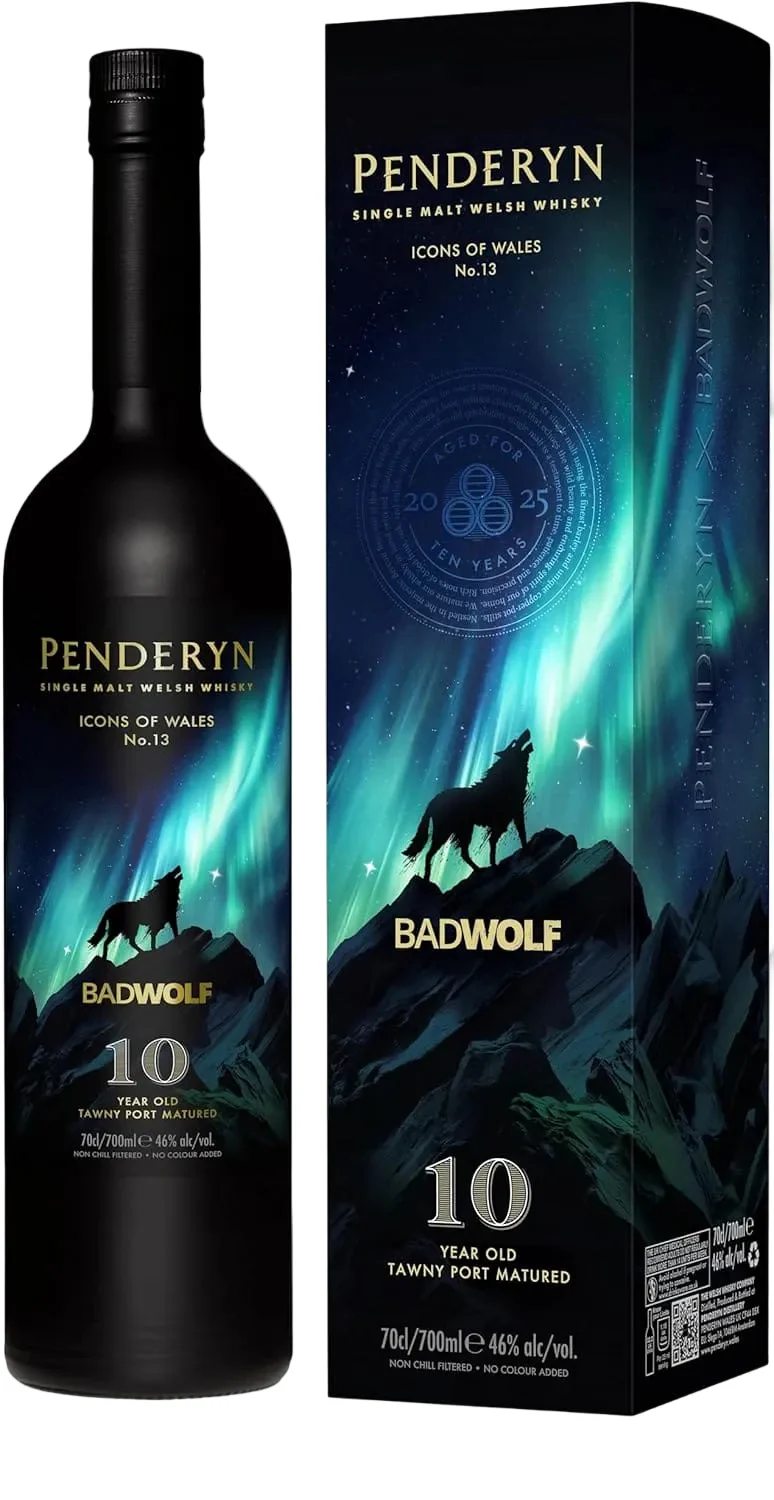 Penderyn Bad Wolf Icons Of Wales #13 10 Year Old Single Malt Welsh Whisky 70cl