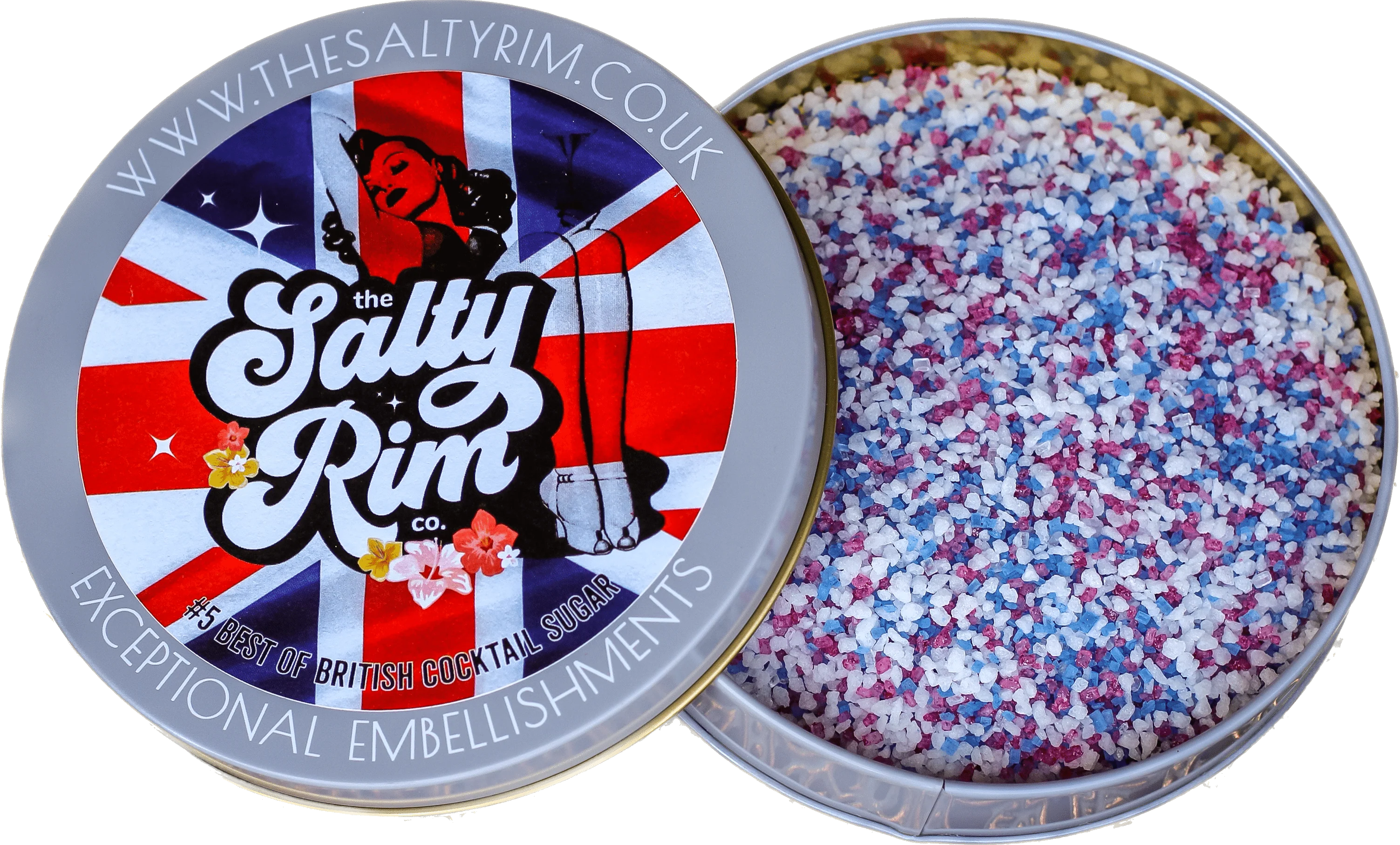 The Salty Rim Co Best of British Cocktail Sugar 100g